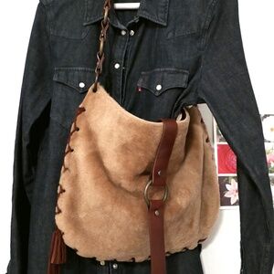Dolce & Gabbana Genuine Sheepskin / Leather / Brass Tan Purse, Tassels, NWT!